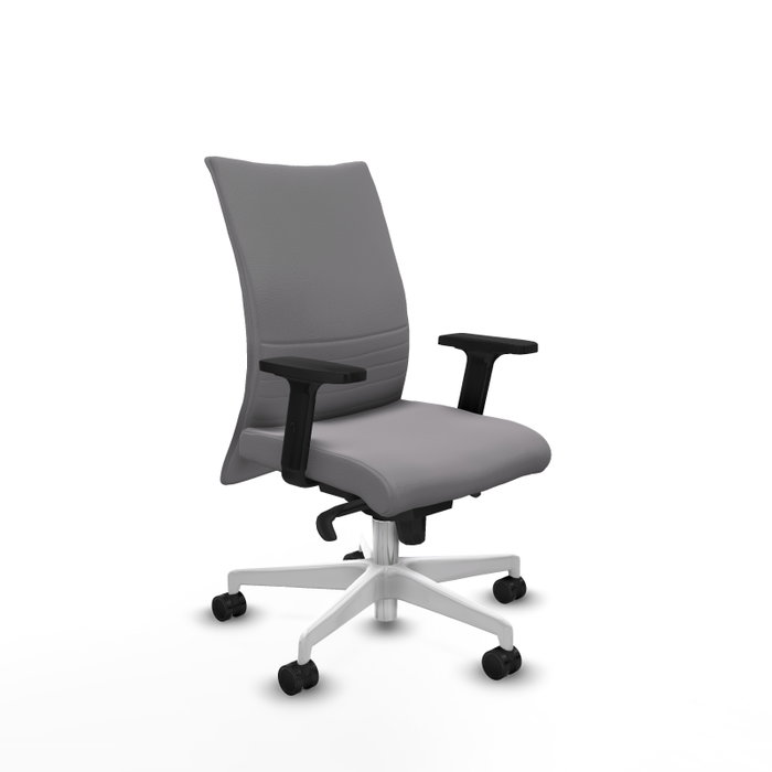 PIQUERAS Y CRESPO Silla Albacete Confidente Gris con Mecanismo Sincro y Brazos 2D PIQUERAS Y CRESPO Silla Albacete Confidente Gris con Mecanismo Sincro y Brazos 2D