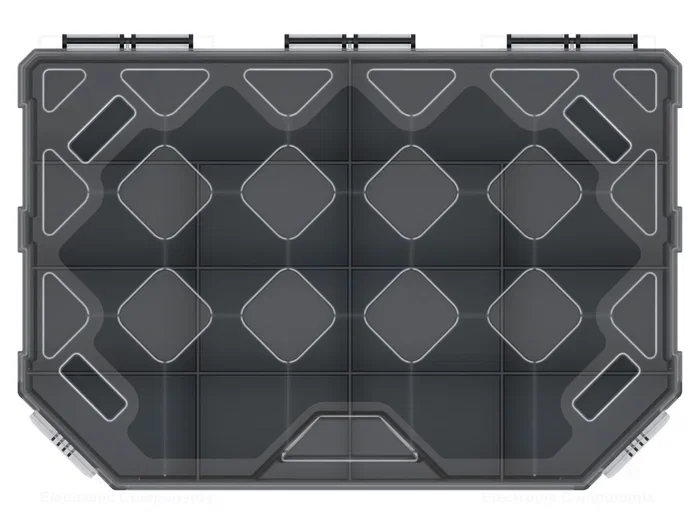 KISTENBERG TAGER 30 Contenedor Colectivo con Particiones Negro