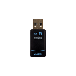 Phoenix Adaptador Wi-Fi USB Nano Receptor de Red 1300 Mbps Dual Band 2.4/5.8 GHz Chipset RTL8812CU 802.11ac Windows 10/11 Plug & Play