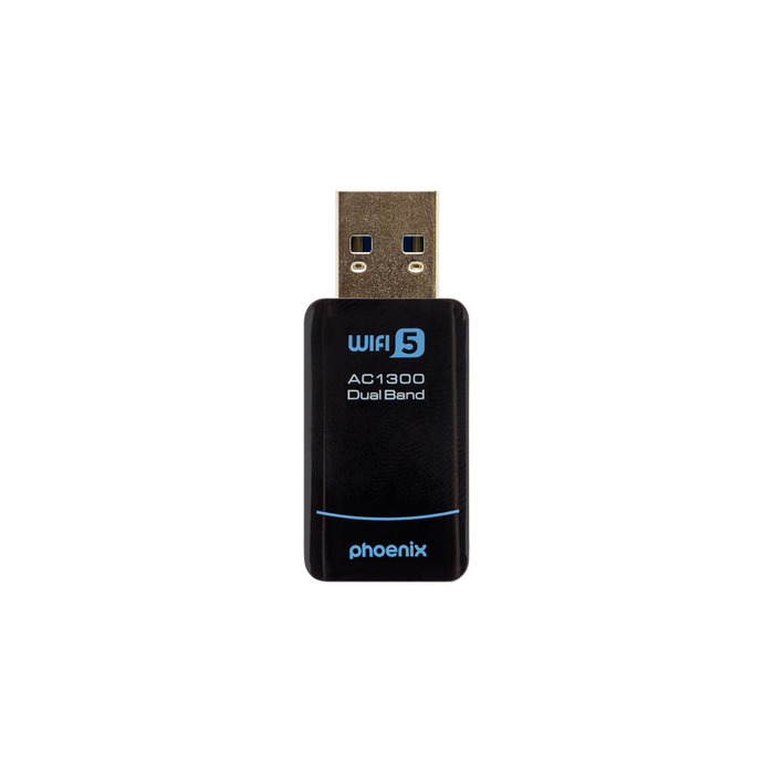 Phoenix Adaptador Wi-Fi USB Nano Receptor de Red 1300 Mbps Dual Band 2.4/5.8 GHz Chipset RTL8812CU 802.11ac Windows 10/11 Plug & Play Phoenix Adaptador Wi-Fi USB Nano Receptor de Red 1300 Mbps Dual Band 2.4/5.8 GHz Chipset RTL8812CU 802.11ac Windows 10/11 Plug & Play