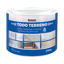 Beissier Preparación Todo Terreno al Agua Blanco 375 ml - Pintura Fondo y Acabado para Todo Tipo de Superficies Interior/Exterior