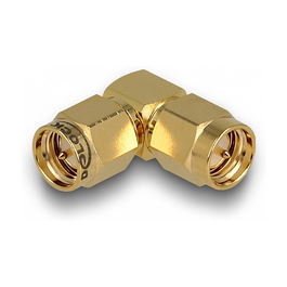 DeLOCK Adaptador SMA Macho a SMA Macho 90° Angular, Latón Dorado, 50 Ω, DeLOCK Adapter SMA Stecker zu SMA Stecker 90