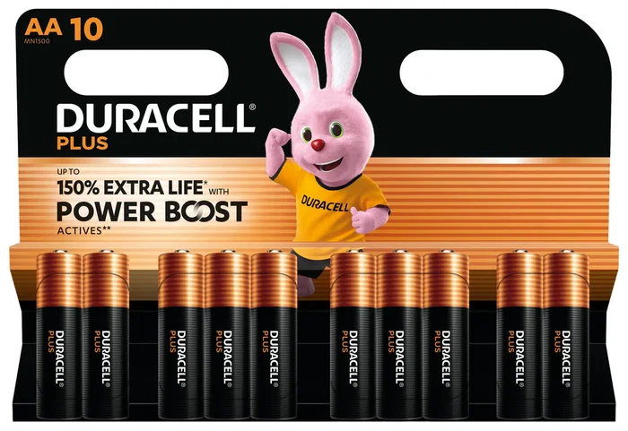 Duracell Batería Alcalina AA / LR06 1.5V - Pack de 10 unidades