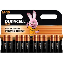 Duracell Plus Power Boost Pilas AA LR6 1,5V Pack de 10
