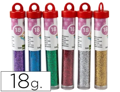 Purpurina Liderpapel Fantasia Colores Metalicos Surtidos Bote De 18 gr 24 unidades Purpurina Liderpapel Fantasia Colores Metalicos Surtidos Bote De 18 gr 24 unidades
