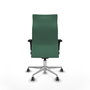 PIQUERAS Y CRESPO Sillón Albacete Verde Esmeralda con Mecanismo Sincro y Base de Aluminio