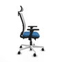 PIQUERAS Y CRESPO Silla de oficina Haches con mecanismo Sincro/Traslack Azul claro y Blanco