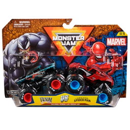 Spin Master Monster Jam Pack 2 Camiones Metal Spider-Man Vs Venom 1:64