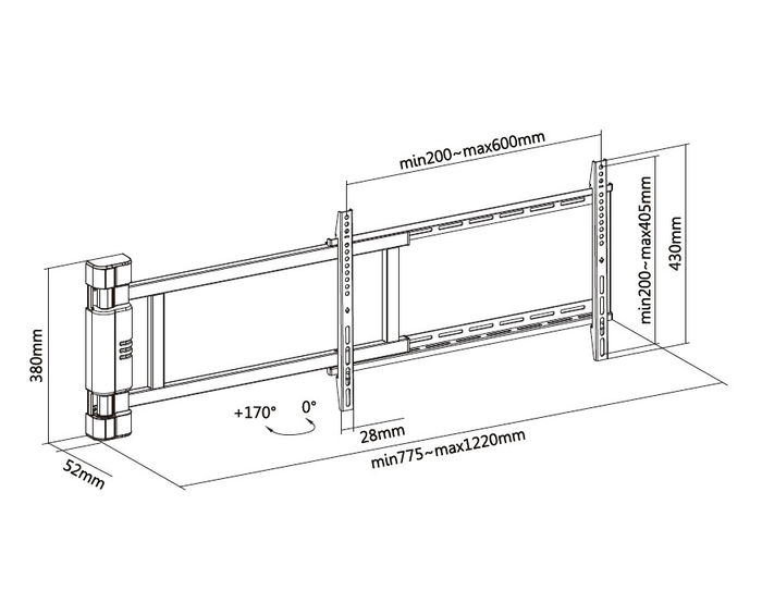 Equip Soporte Pared 650336 para TV de 32 a 75 Pulgadas, Negro