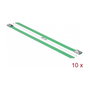 DeLOCK 18805 Sujetacables de acero inoxidable 200 x 7,9 mm Verde (10 unidades)