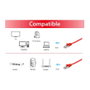 EQUIP Cable de parcheo Cat6a U/FTP plano rojo 2m RJ-45 a RJ-45