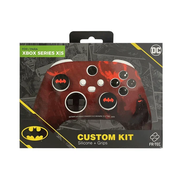 Blade Gaming BATXBCK Funda de Silicona y Grips para Mando Xbox Series X/S - Diseño Batman - Negro y Rojo - 3 Piezas