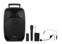 Fonestar MALIBU-312 Altavoz Portátil Bluetooth 250W, Negro, Conectividad Inalámbrica y Alámbrica, 16h Autonomía, Karaoke, USB, Auxiliar, RCA
