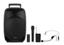 Fonestar MALIBU-312 Altavoz Portátil Bluetooth 250W, Negro, Conectividad Inalámbrica y Alámbrica, 16h Autonomía, Karaoke, USB, Auxiliar, RCA