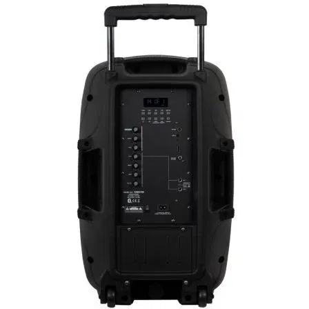 Fonestar Altavoz Portátil Malibu - 312 con Karaoke, 250W, Bluetooth, 2 Micrófonos Inalámbricos, USB/SD, Batería y Carro