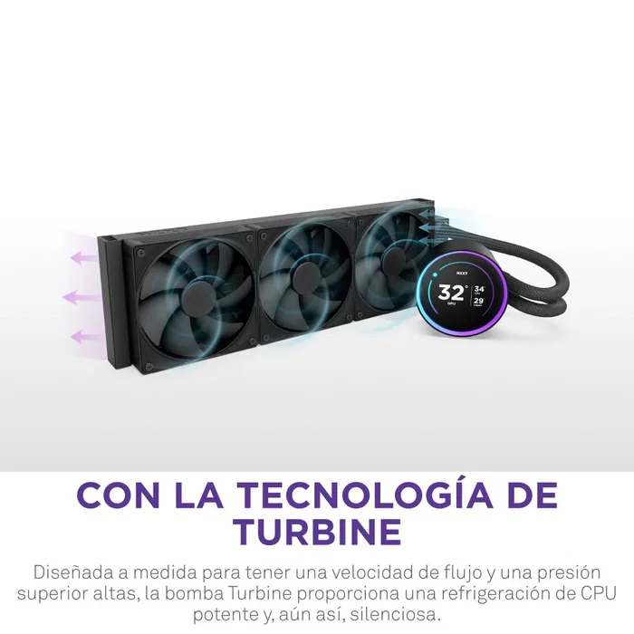 NZXT Kraken Elite 360 Sistema de refrigeración líquida todo en uno Negro NZXT Kraken Elite 360 Sistema de refrigeración líquida todo en uno Negro