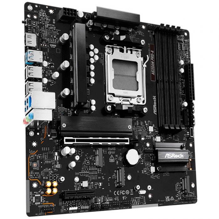 ASRock A620AM Pro-A AM5 Micro ATX, AMD A620, Socket AM5, DDR5, HDMI/DP 2.1, 2.5Gb LAN, USB 3.2, M.2 NVMe, PCIe 4.0, Placa Base Retail