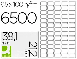 Q-connect Etiquetas adhesivas KF15386 38,1x21,2 mm DIN A4