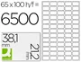 Q-connect Etiquetas adhesivas KF15386 38,1x21,2 mm DIN A4