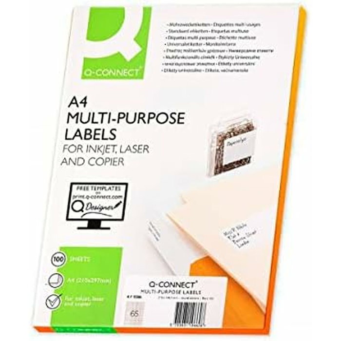 Q-connect Etiquetas adhesivas KF15386 38,1x21,2 mm DIN A4