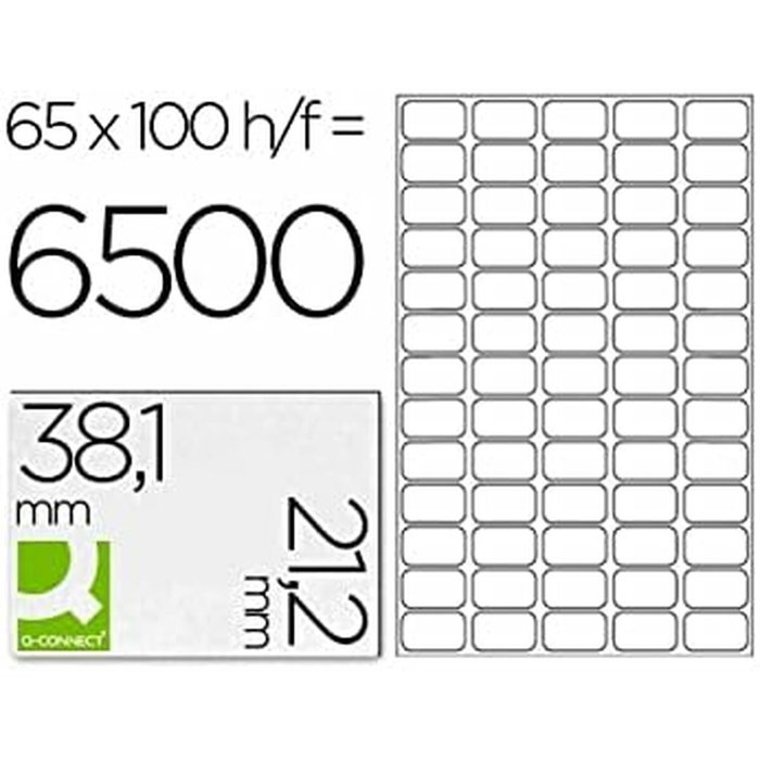 Q-connect Etiquetas adhesivas KF15386 38,1x21,2 mm DIN A4