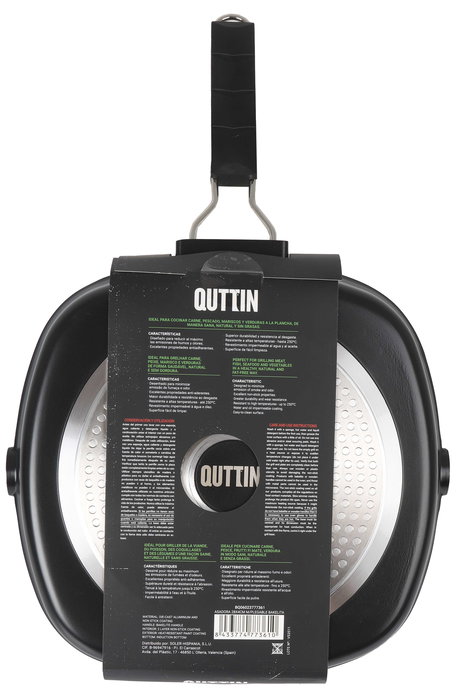 Quttin Asadora 28 x 4 cm con Mango Plegable de Bakelita (6 Unidades)