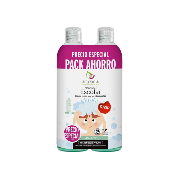 ARMONIA Champú Escolar Pack Ahorro 300+300 ARMONIA Champú Escolar Pack Ahorro 300+300