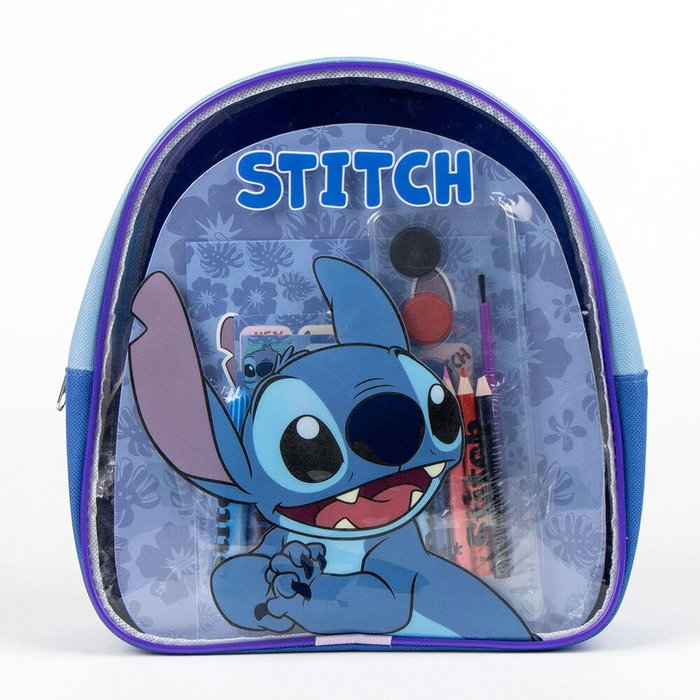 Cerdá Set de papelería mochila Stitch Disney coloreable azul