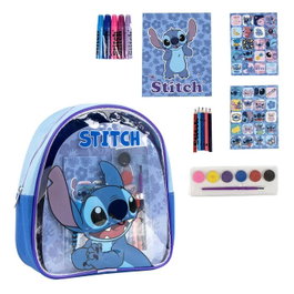 Cerdá Set de papelería mochila Stitch Disney coloreable azul
