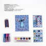 Cerdá Set de papelería mochila Stitch Disney coloreable azul
