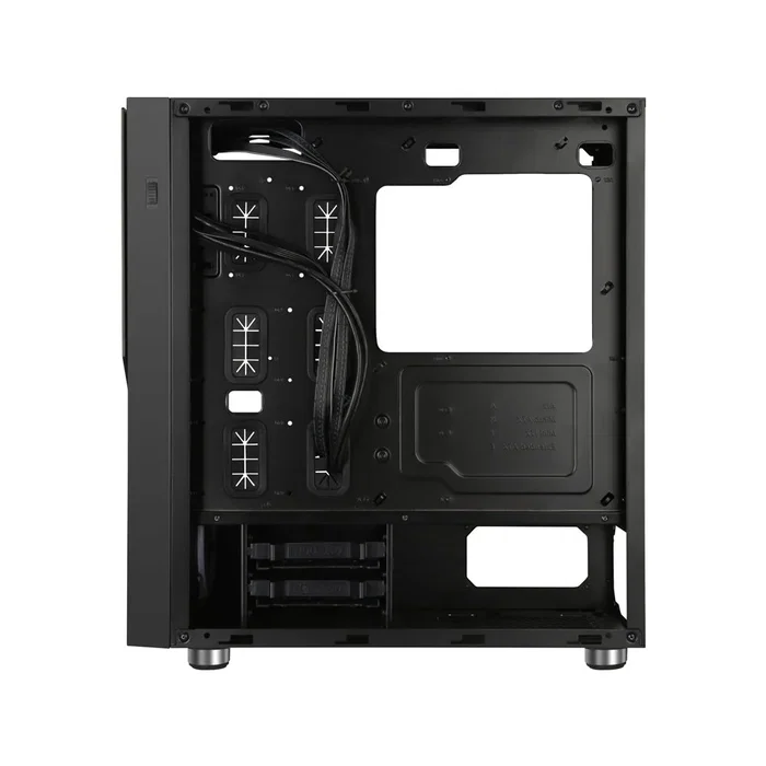 Talius Valkyria Caja Gaming PC ATX Midi Tower Negro con Cristal Templado, 3 Ventiladores RGB Spectrum LED, USB 3.0, Admite GPU 36cm