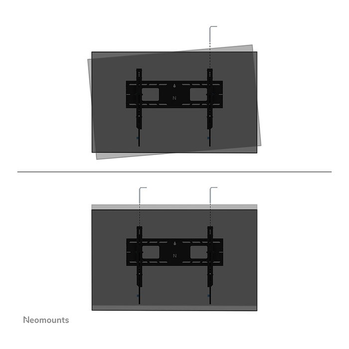 Neomounts WL35-750BL16 Soporte de pared para TV hasta 86" (218 cm), inclinable, bloqueable, carga 125 kg, VESA 100x100 a 600x400 mm, acero negro