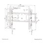 Neomounts WL35-750BL16 Soporte de pared para TV hasta 86" (218 cm), inclinable, bloqueable, carga 125 kg, VESA 100x100 a 600x400 mm, acero negro
