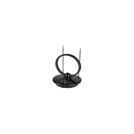 Hama Antena TDT Interior Activa 179826 DVB-T2 para Televisión Digital, Color Negro