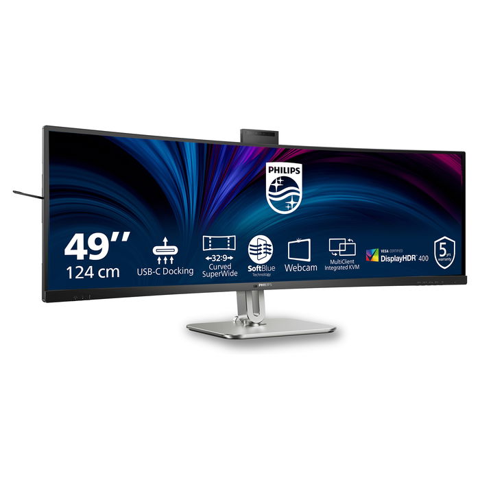 Philips 49B2U6900CH Monitor Curvo 48.8" 5120x1440 Dual QHD USB-C HDMI DP 75Hz VA Negro