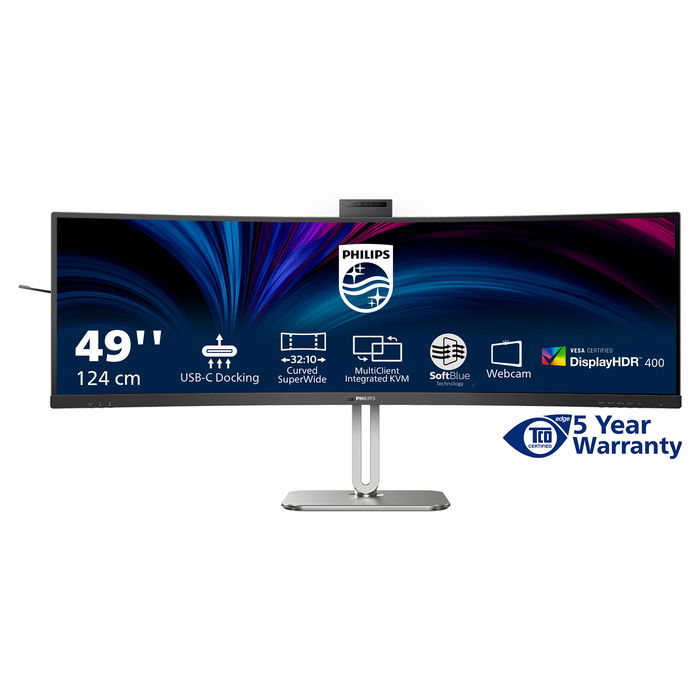 Philips 49B2U6900CH Monitor Curvo 48.8" 5120x1440 Dual QHD USB-C HDMI DP 75Hz VA Negro