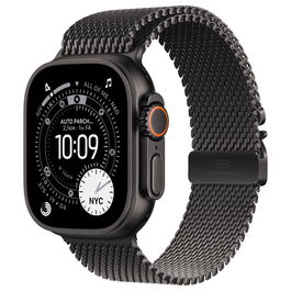 Apple Watch Ultra 3 Titanium Cellular 49mm Reloj Inteligente Negro con Correa Milanesa