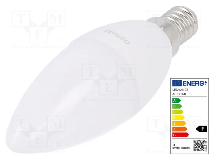 ams OSRAM Lámpara LED Blanco Frío E14 470lm ams OSRAM Lámpara LED Blanco Frío E14 470lm