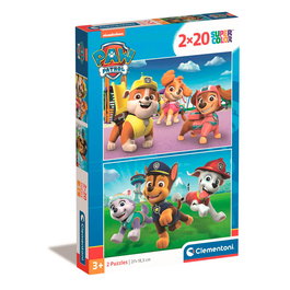 Clementoni Puzzle 2X20 Patrulla Canina 24800 - 2 Puzzles de 20 Piezas Cada Uno, Licencia Paw Patrol, +3 Años