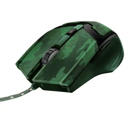 Ratón Gaming Trust Gaming GXT 101D/ Hasta 4800 DPI/ Camuflaje Jungla