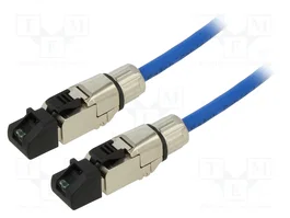 TELEGÄRTNER Patch cord S/FTP Cat 8.1 RJ45 1m azul