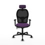 PIQUERAS Y CRESPO Silla de oficina Jorquera con mecanismo Sincro/Traslack, Morado y Negro