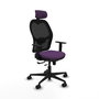 PIQUERAS Y CRESPO Silla de oficina Jorquera con mecanismo Sincro/Traslack, Morado y Negro