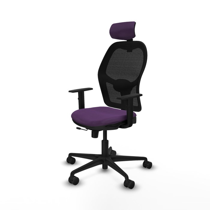 PIQUERAS Y CRESPO Silla de oficina Jorquera con mecanismo Sincro/Traslack, Morado y Negro PIQUERAS Y CRESPO Silla de oficina Jorquera con mecanismo Sincro/Traslack, Morado y Negro