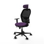 PIQUERAS Y CRESPO Silla de oficina Jorquera con mecanismo Sincro/Traslack, Morado y Negro