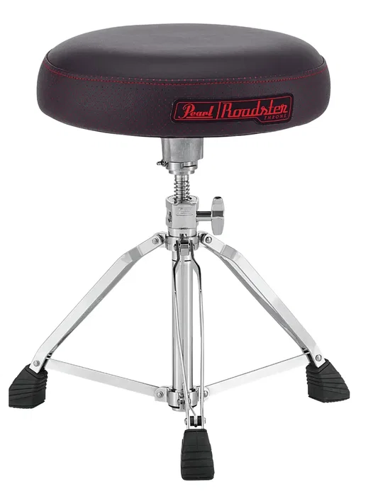 Pearl Sillín Redondo Roadster 1500 Multi-Core Perfil Bajo Pearl para Bateristas con Asiento Ergonómico de 15"