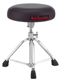 Pearl Sillín Redondo Roadster 1500 Multi-Core Perfil Bajo Pearl para Bateristas con Asiento Ergonómico de 15"
