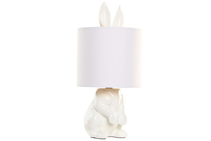 DKD Home Decor Lámpara Sobremesa Moderno Blanco Dorado 20 x 42 x 20 cm DKD Home Decor Lámpara Sobremesa Moderno Blanco Dorado 20 x 42 x 20 cm