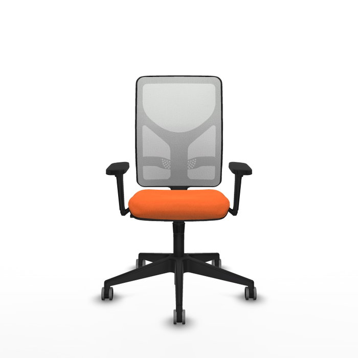 PIQUERAS Y CRESPO Silla de oficina Motilla Naranja y Blanco con mecanismo Sincro y brazos 3D PIQUERAS Y CRESPO Silla de oficina Motilla Naranja y Blanco con mecanismo Sincro y brazos 3D