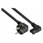 Kabelmeister Cable de alimentación C15 con ángulo de 90° y toma de tierra, 3m, negro